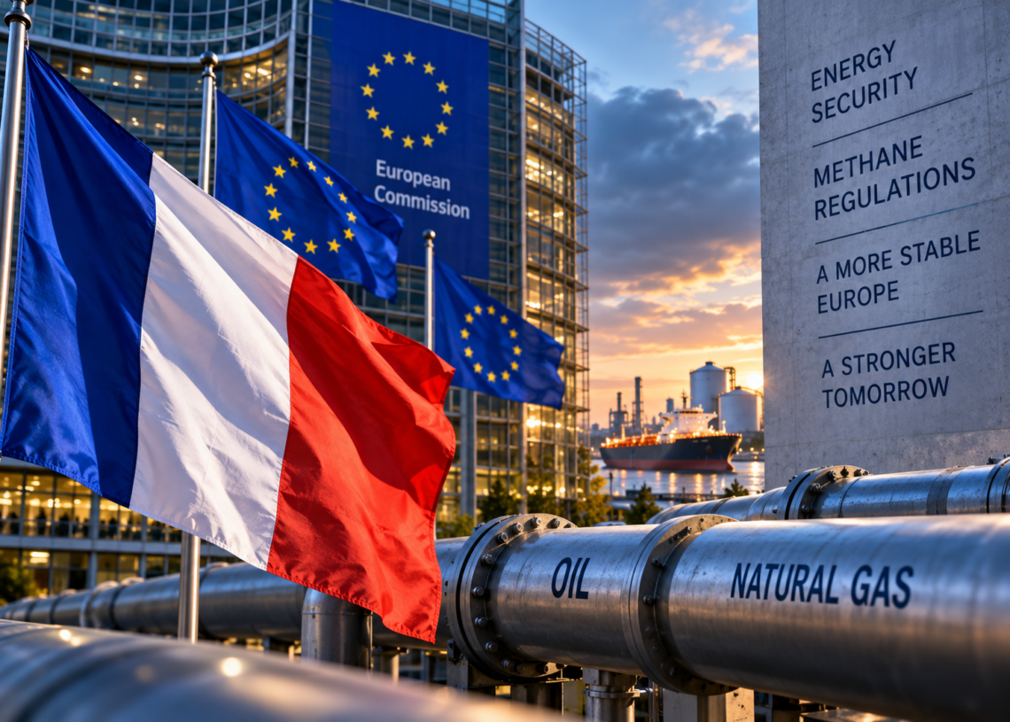 France Urges EU to Delay Methane Rules as Energy-Supply Pressure Intensifies