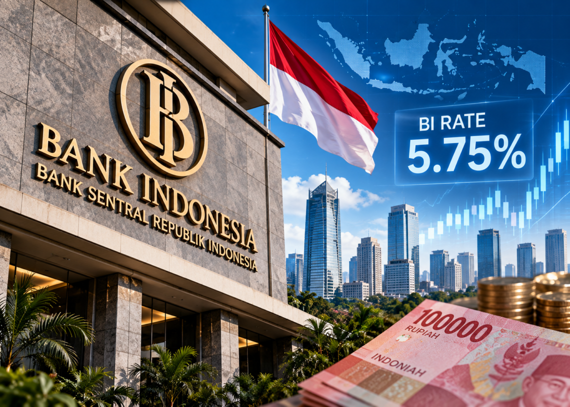 Bank Indonesia Holds Rate at 5.75% as Rupiah Stability Competes With Growth Support