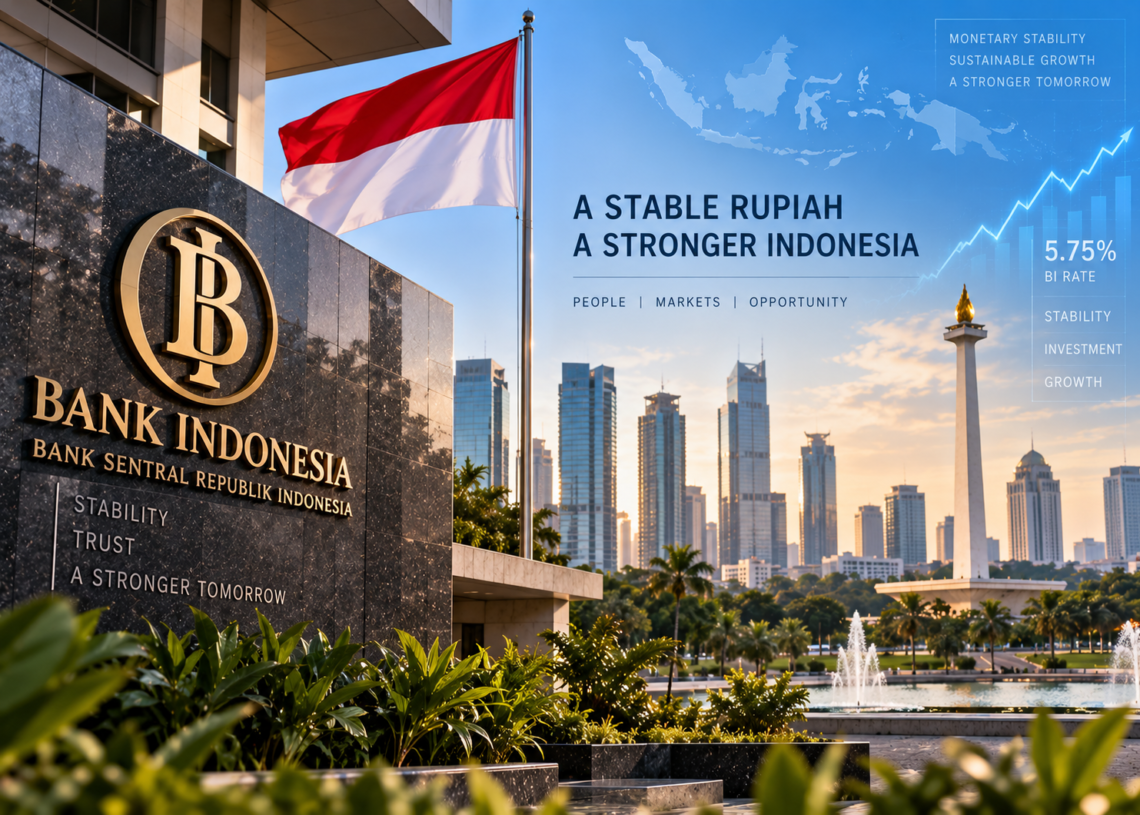 Bank Indonesia Holds Rate at 5.75% as Rupiah Stability Takes Priority