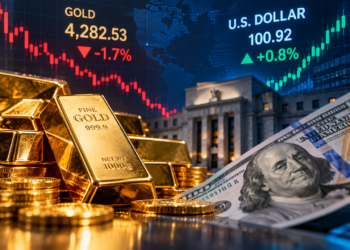 Gold Slides as Hawkish Fed Outlook Drives Dollar to Two-Month High