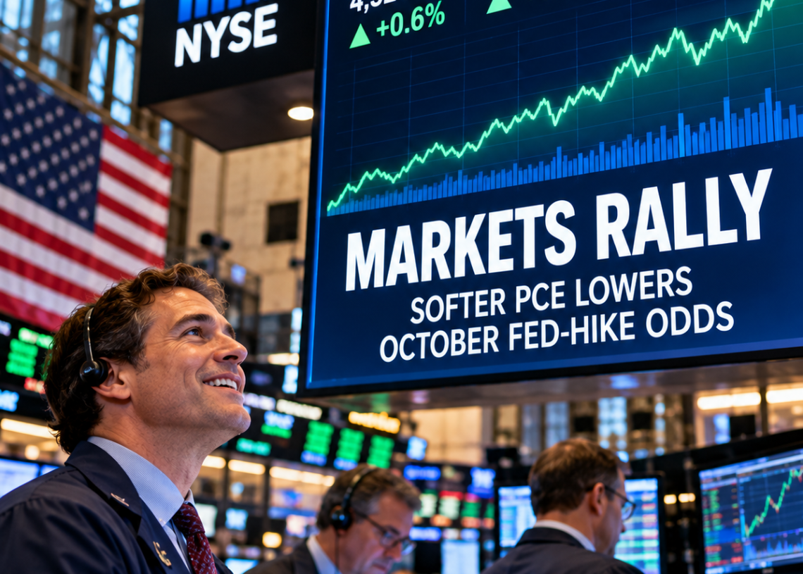 Wall Street Rallies After Softer PCE Cuts October Fed-Hike Odds
