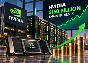 Nvidia Unveils Record $150 Billion Buyback as Shares Rise More Than 2%