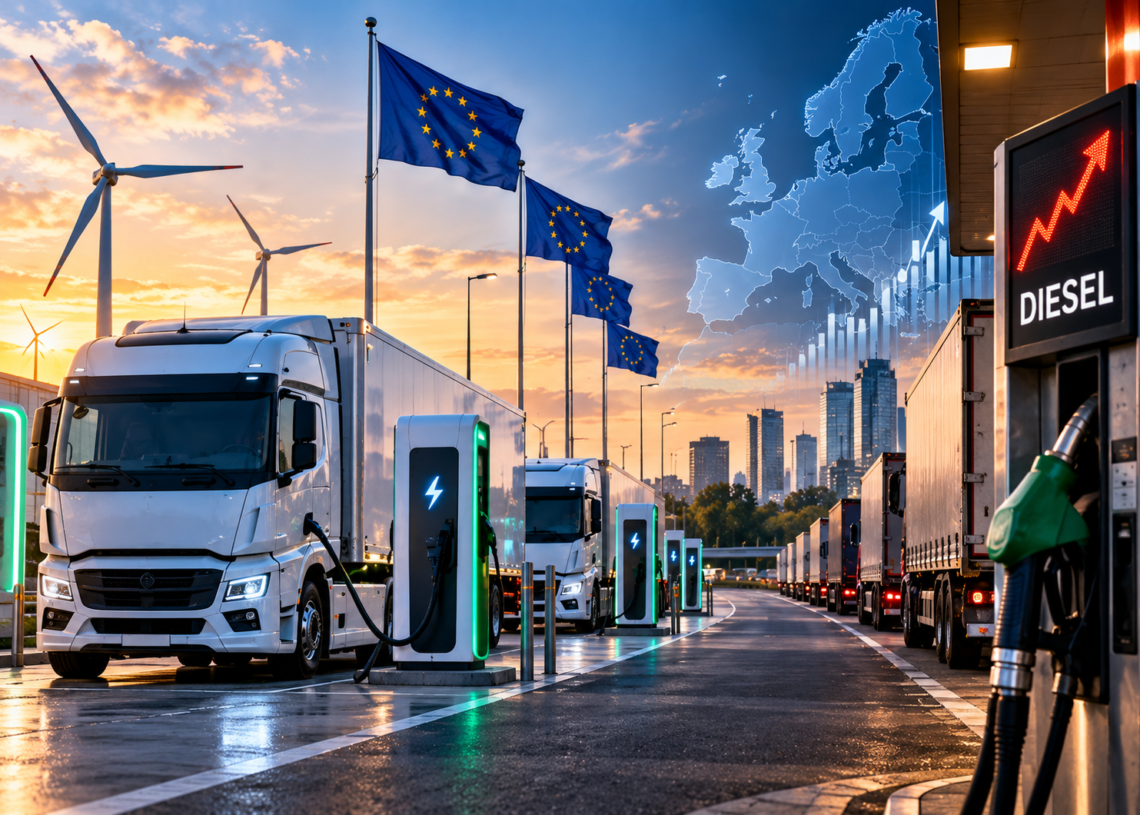 Iran-Driven Diesel Surge Tilts Truck Economics Toward Electric Fleets in Major EU Markets
