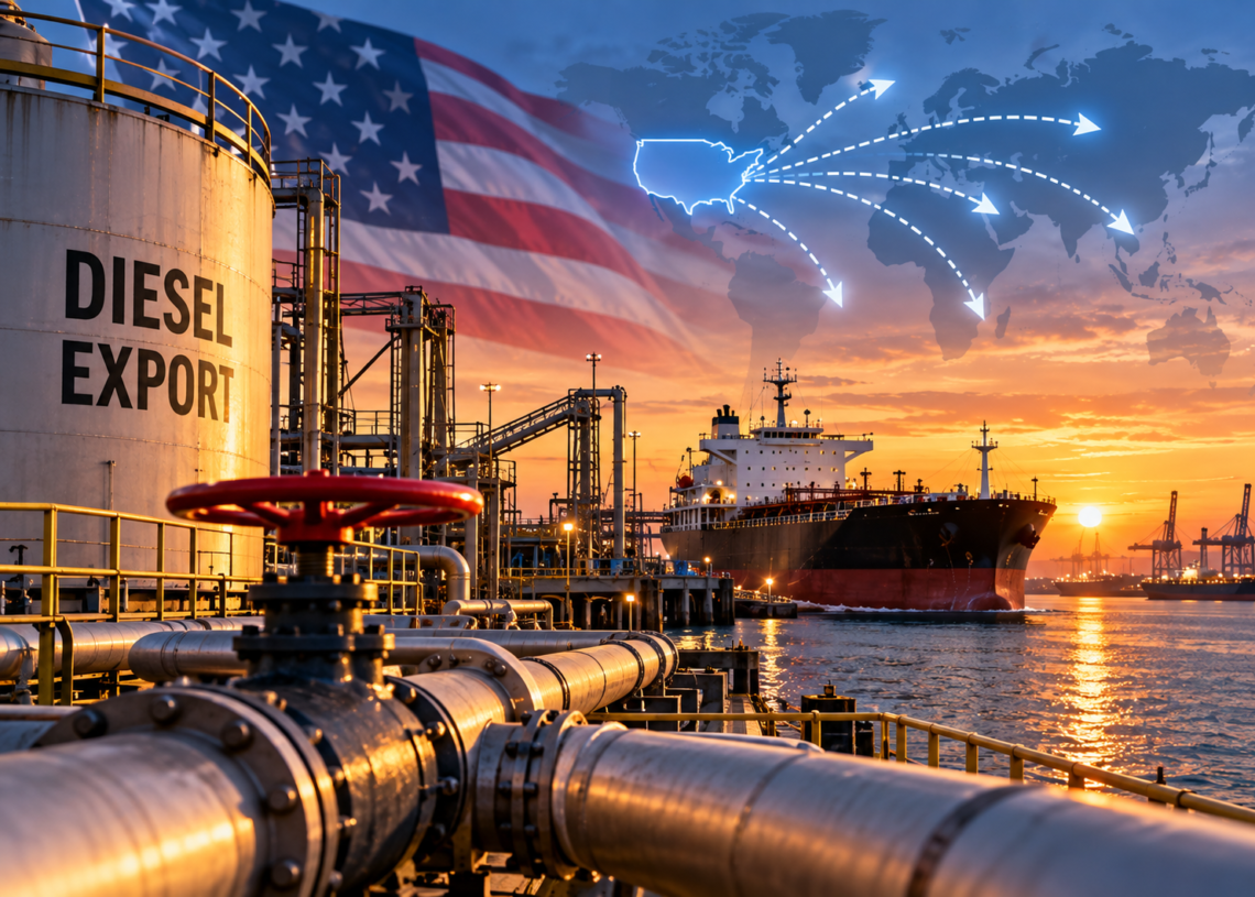 Diesel Export-Ban Debate Pushes WTI Discount to Brent to Widest Since May