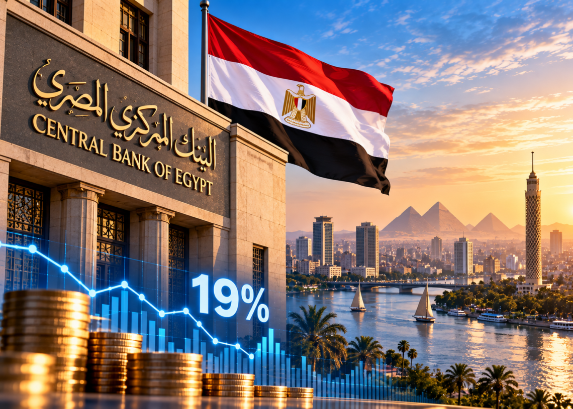 Egypt Holds Interest Rates at 19% as Inflation Eases Gradually