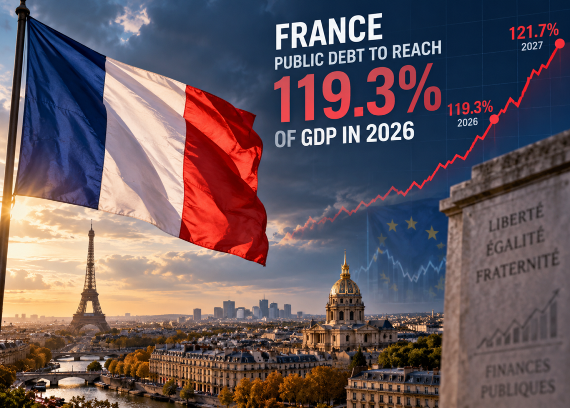 France’s Debt Set to Reach Record 119.3% of GDP as Bond Risk Premium Widens