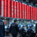 Asian equity trading floor at Friday open with a steep red descending board, as Nikkei and Kospi open sharply lower into U.S. CPI.