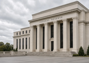 Marriner Eccles Federal Reserve Building with a clean FEDERAL RESERVE inscription.