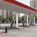 Fuel pumps at a Chinese petrol station as Beijing caps Saturday gasoline and diesel hikes.