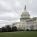 The U.S. Capitol dome and Senate wing, overcast, no crypto graphics.