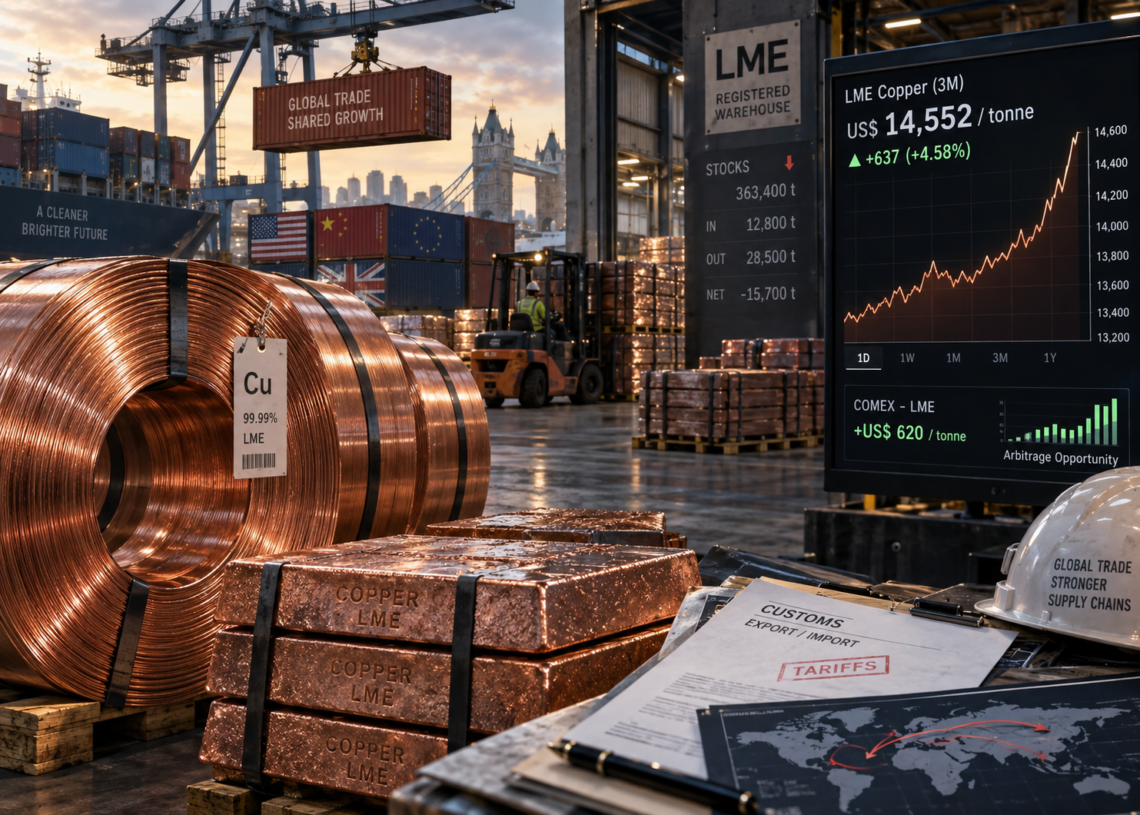 LME copper prints fresh records above 14700 as tariff inventory squeeze builds