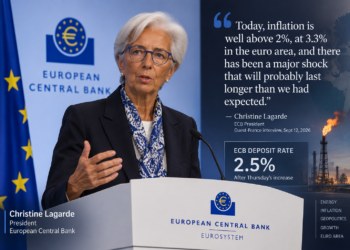 Lagarde says euro-area inflation shock is longer-lasting at 3.3 percent