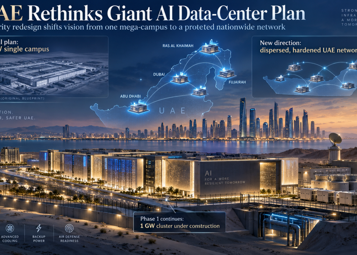 UAE revises 5GW Stargate AI campus toward dispersed hardened network