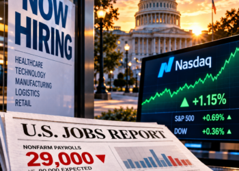 U.S. Adds Just 29,000 Jobs as Weak Payrolls Send Nasdaq to Record High