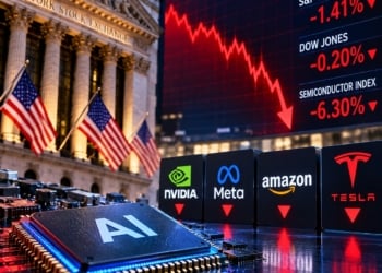 Wall Street Sinks as AI Spending Fears Hammer Chip Stocks