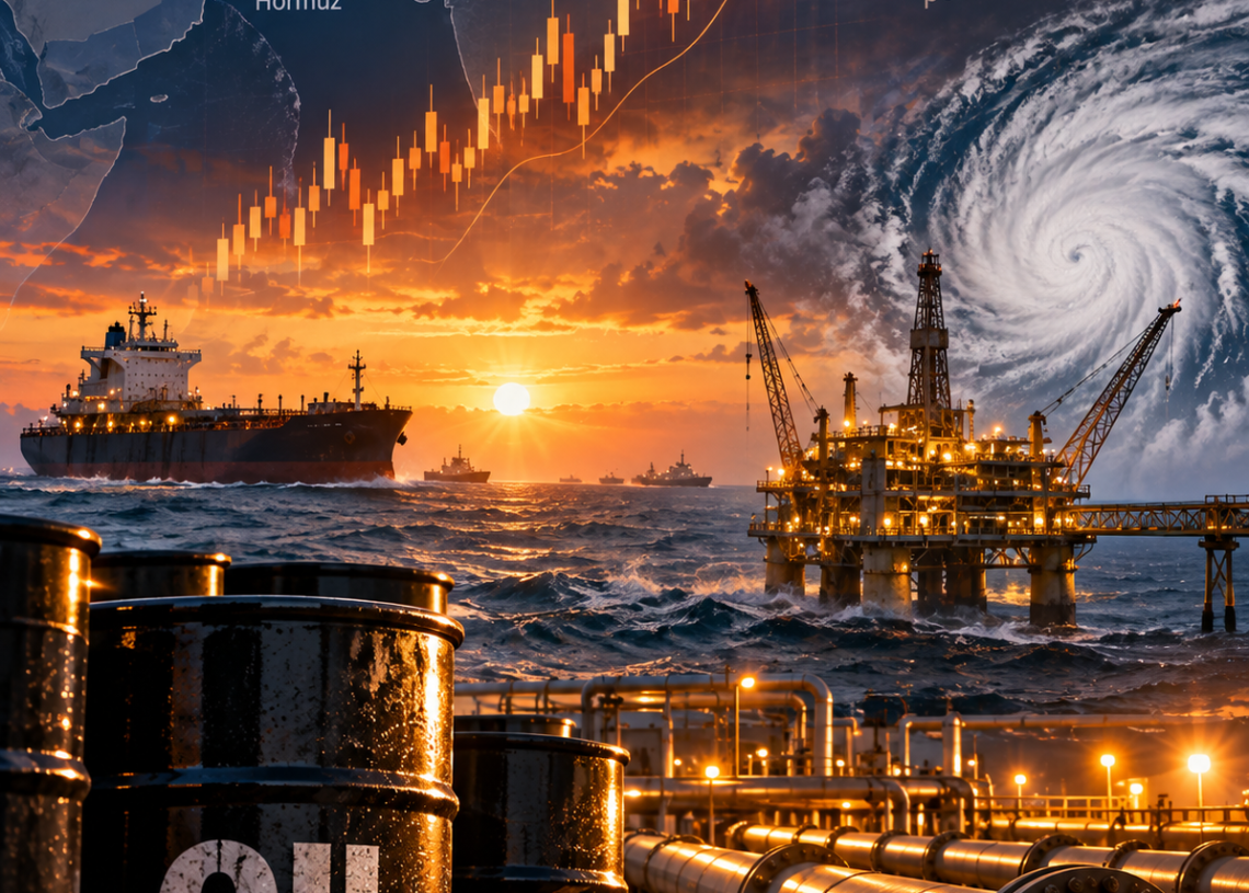 Oil Surges Above $104 as Gulf Hurricane and Tanker Attacks Tighten Supply