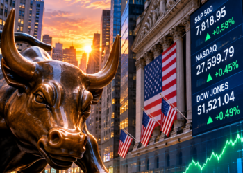 S&P 500 and Nasdaq Close at Records as Treasury Yields Retreat and Oil Stabilizes