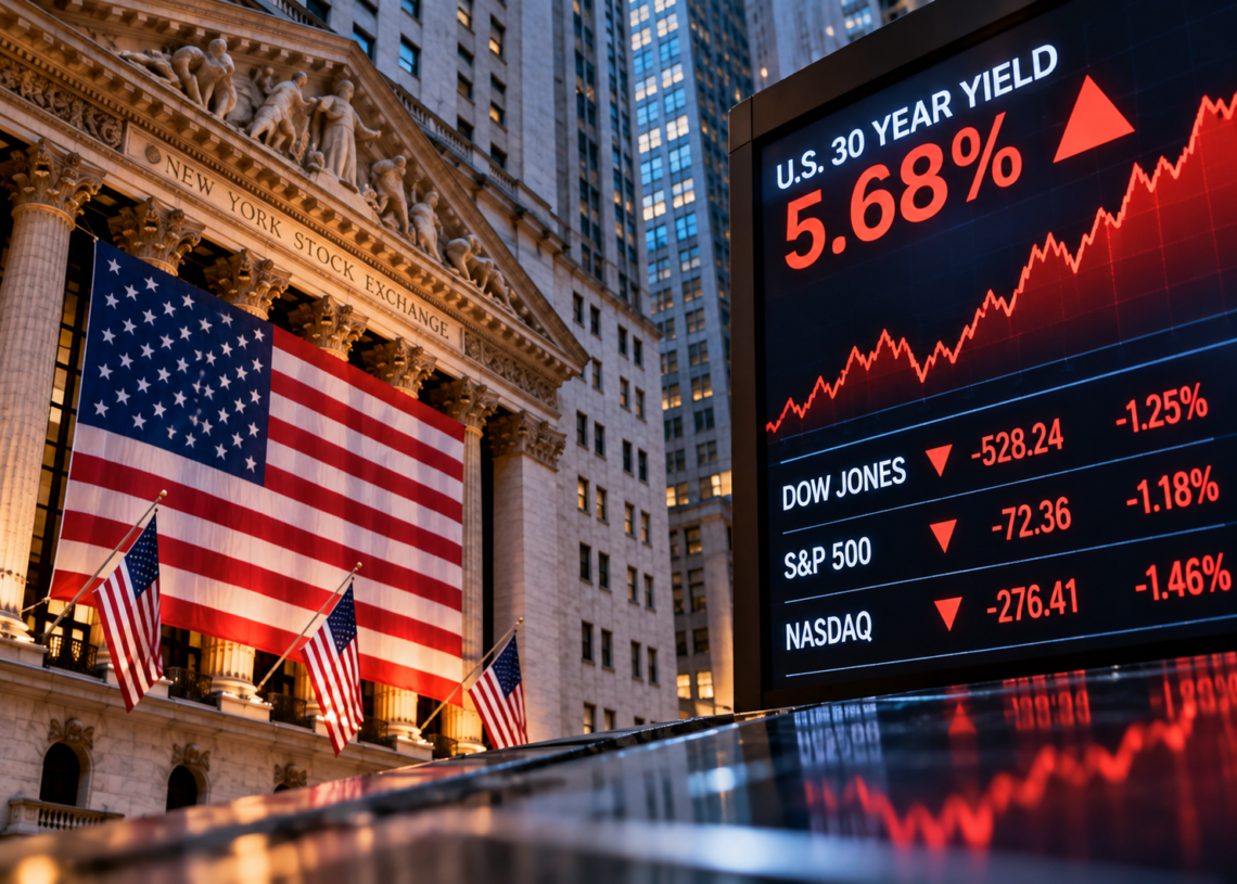 Wall Street Retreats From Records as 30-Year Treasury Yield Reaches Highest Since 2002