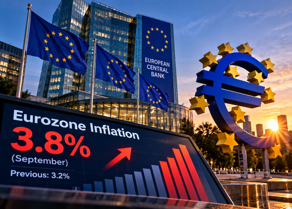 Eurozone Inflation Jumps to 3.8% as Energy Shock Keeps Pressure on ECB