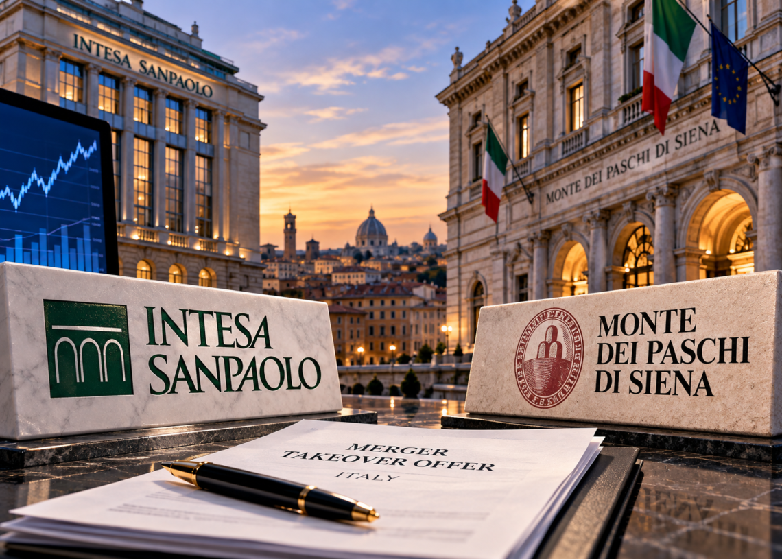 Intesa Raises Monte dei Paschi Bid as €34 Billion Italian Banking Battle Escalates