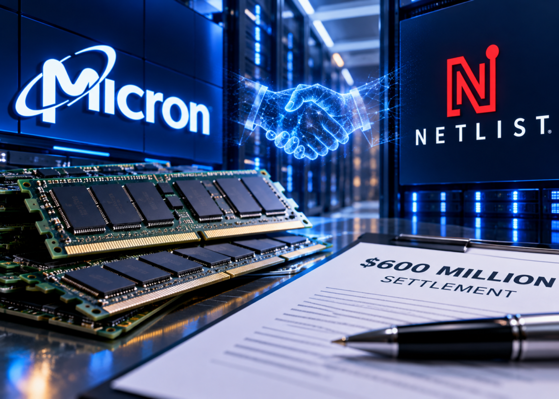 Micron to Pay Netlist $600 Million in Five-Year Settlement Covering AI Memory Patents
