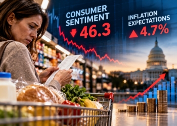 U.S. Consumer Sentiment Falls to 46.3 as Inflation Expectations Rise