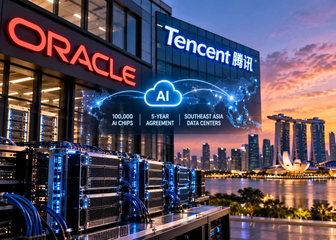 Tencent Reportedly Signs $7 Billion Oracle Deal for Access to 100,000 AI Chips